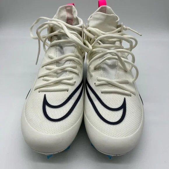 Nike alpha huarache 8 elite lacrosse cleats white / multicolored new without box - Picture 2 of 7